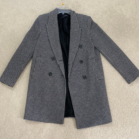 Zara Jackets & Blazers - Zara Basic Checkered Wool Coat